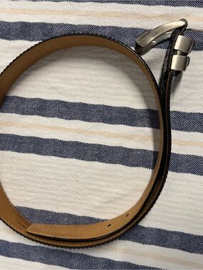 Mezlan Genuine Leather Dress Belt Black Size 34 90 Made in Spain Men’s